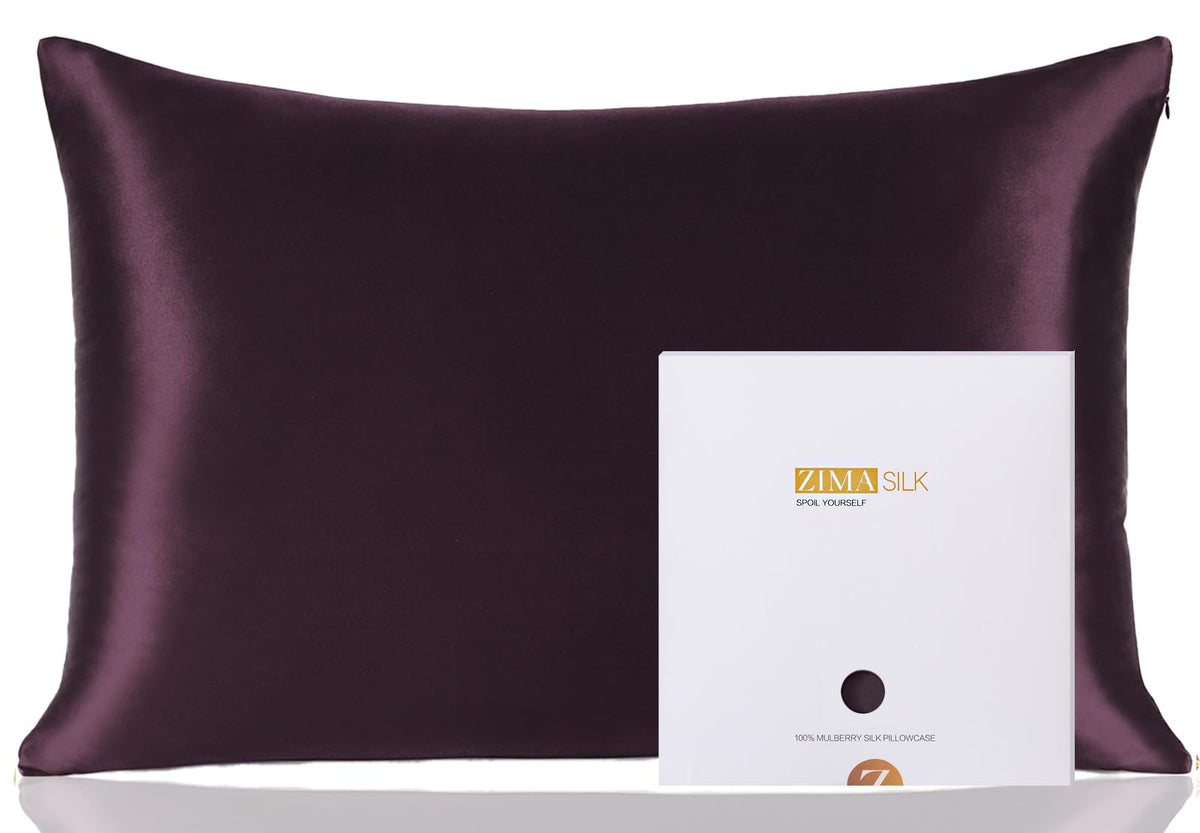 ZIMASILK 100% Pure Mulberry Silk Pillow Cases for Hair and Skin, Queen