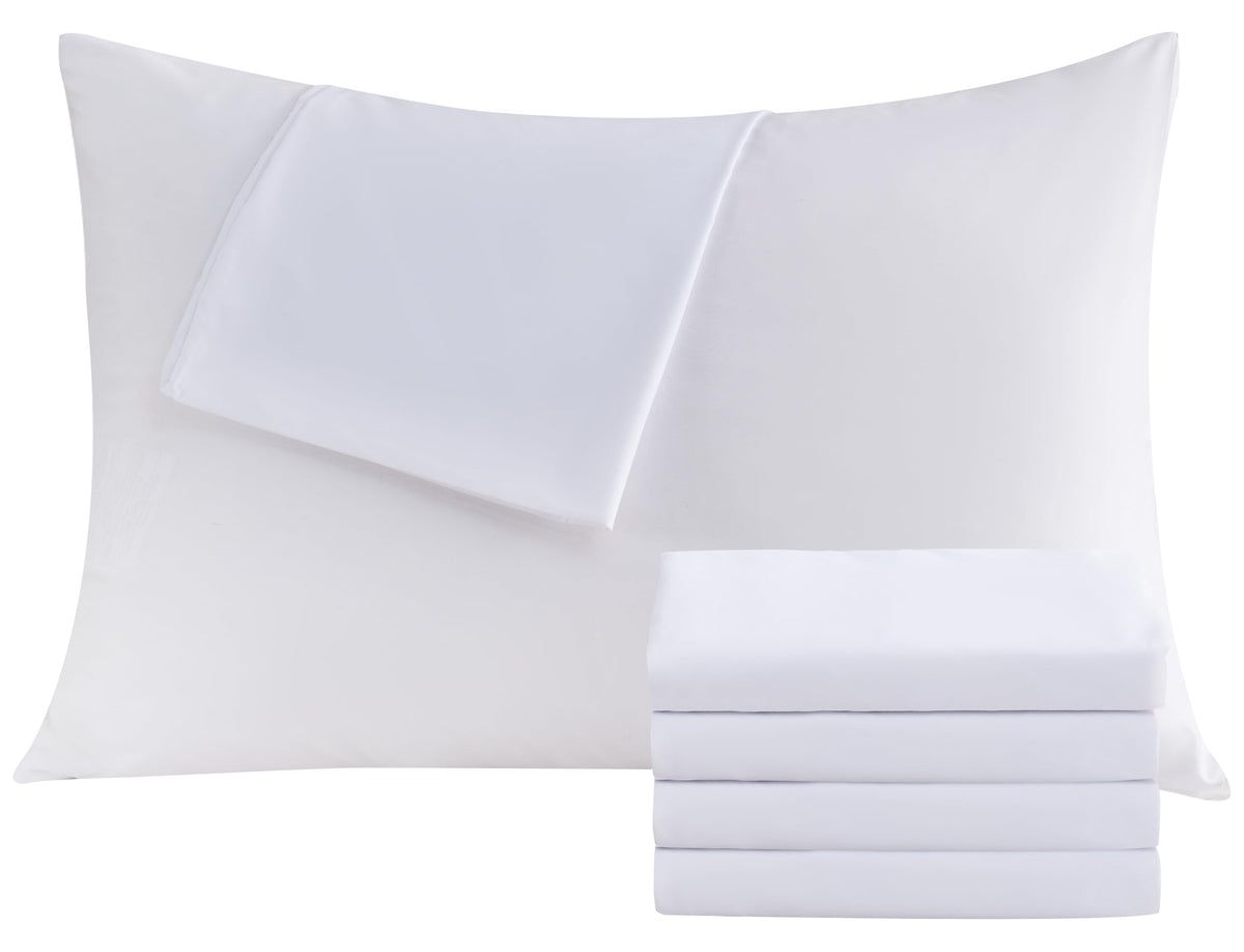 CULVE White Pillow Cases Standard 12 Pack, Microfiber Pillowcase, 20x26