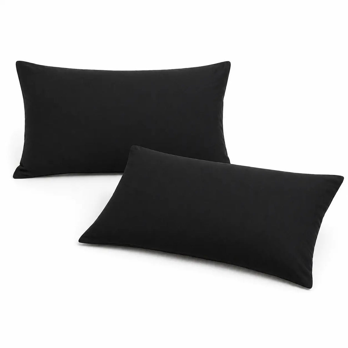 HTA 2-Pack Microfibre Pillowcases - Stain-Resistant, Durable, Ultra-Soft Envelope Closure Pillow Covers, Machine Washable for Restful Sleep
