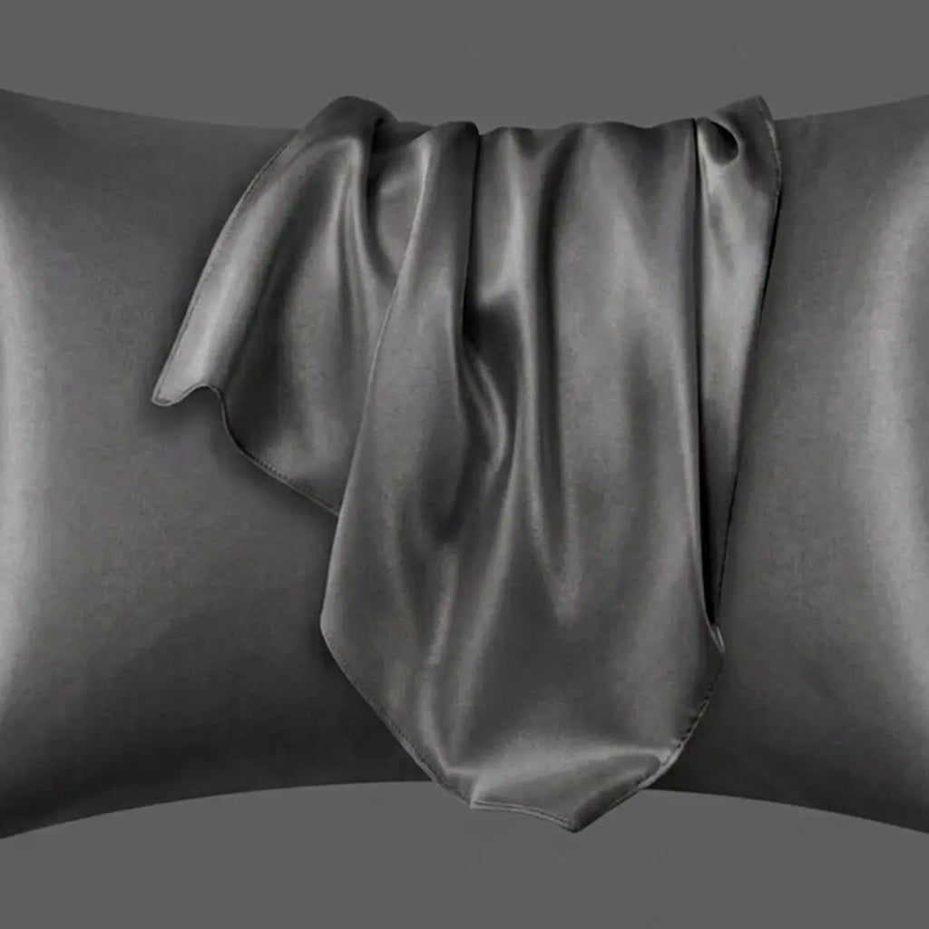 Beamly 2-Piece Satin Silk Pillowcase Set, Standard Size Coral Pillowcases for Hair and Skin, Super Soft Bedding Pillow Covers
