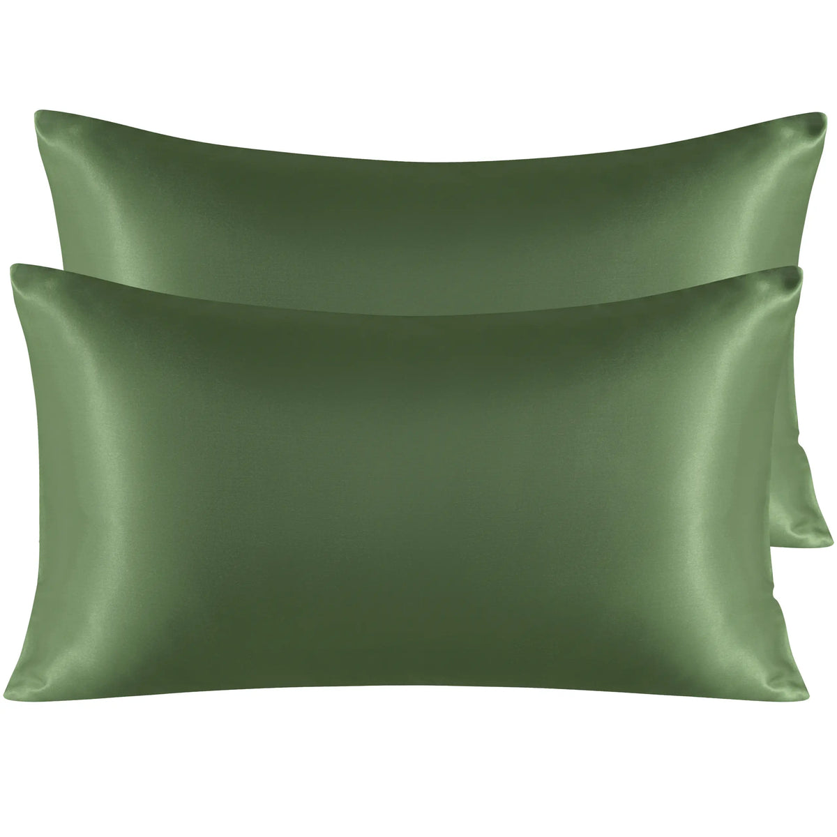 NTBAY Silky Satin Pillowcases, 2 Pack Cozy Aesthetic Polyester Bedding, Glossy Low-Friction Surface, Ultra-Soft Microfiber, Silk-Like Touch, Cool Feel, Envelope Closure, Durable, Convenient, Gift-Ready for Hair and Skin, OEKO-TEX STANDARD 100 Certified