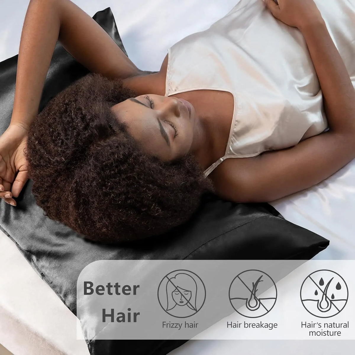 2-Piece Silk Satin Pillowcase, Bed Accessories, Satin Sheets Set Component, Silky Soft for Hair and Skin, Wrinkle-Resistant Bedding Accessory