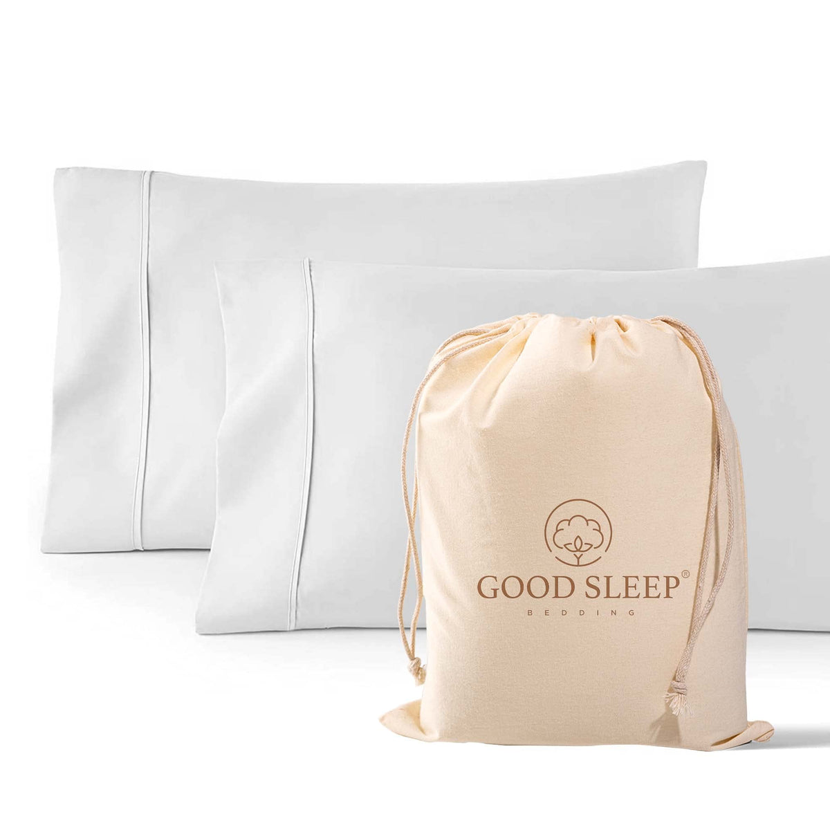 1000 TC Standard Pillowcases Set of 4 100% Egyptian Cotton Pillow Cases