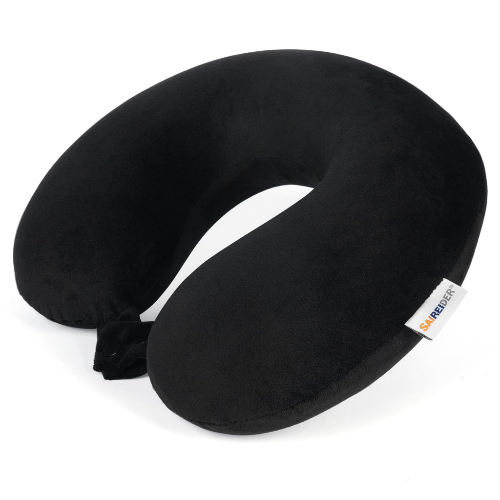 SAIREIDER Neck Pillows for Travel-Head Neck Support Travel Pillow for Traveling, Car, Home, Office Adjustable(Navy Blue)
