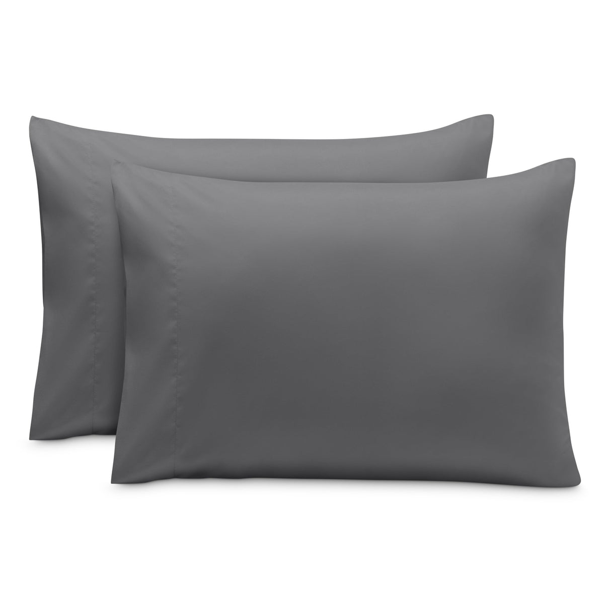 Bare Home Pillowcases Open End (Standard Set of 2, Grey)
