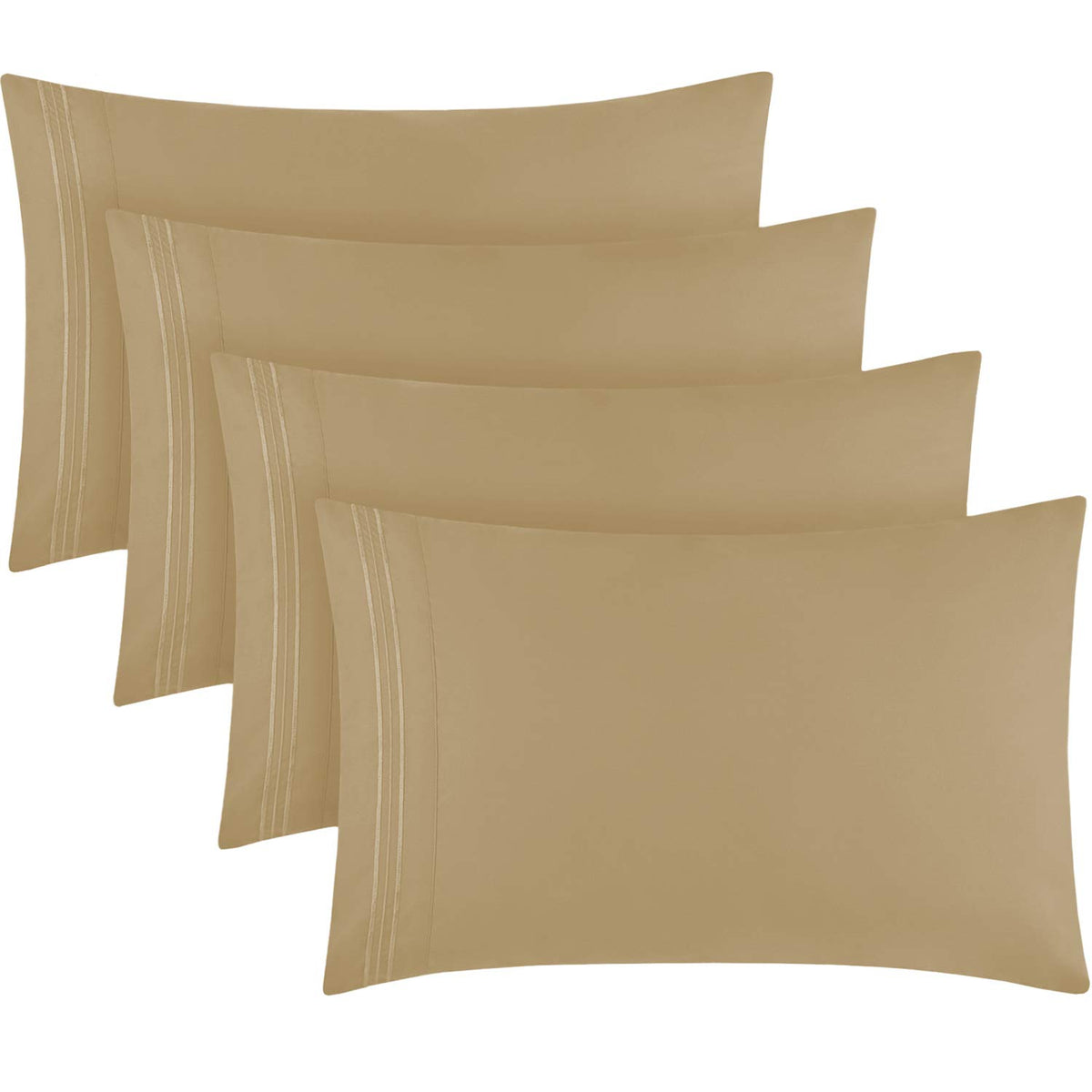 Mellanni Pillow Cases Set - 4 PC Iconic Collection Pillowcases