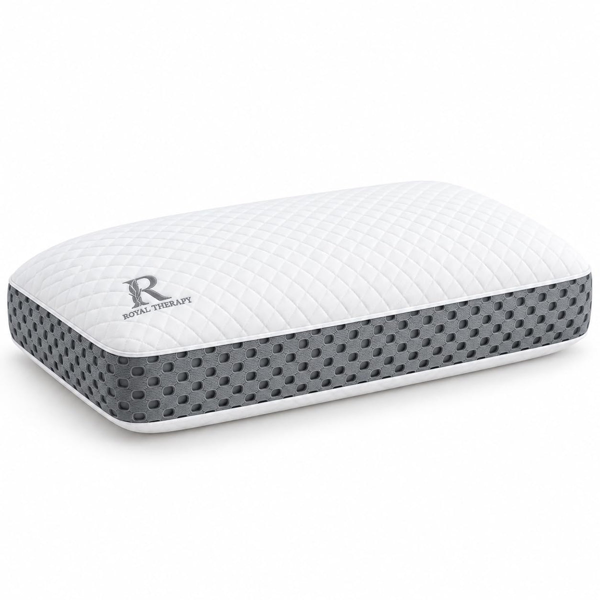 Royal Therapy King Memory Foam Pillow – Ergonomic Cervical Pillow for Neck and Shoulder Pain – Medium Firm Contour Pillow for Side, Back, and Stomach Sleepers – CertiPUR-US Certified