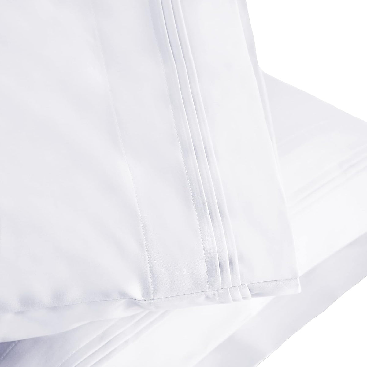 Superior 1000 Thread Count Egyptian Cotton Pillowcase Set, Pillow Covers for All Pillows and Sleepers, Soft Pillowcases for Bed Fashion, Basics, Large Cases, 2-Piece Set- Standard, White