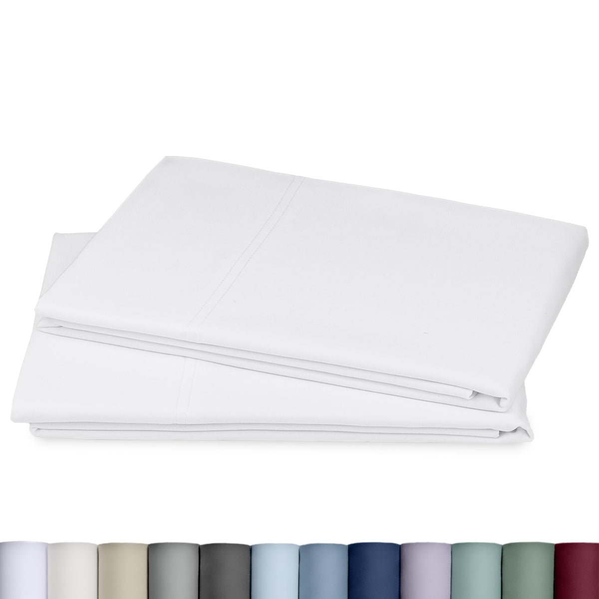 California Design Den 800 Thread Count 2-Pack Pillowcases Standard, White
