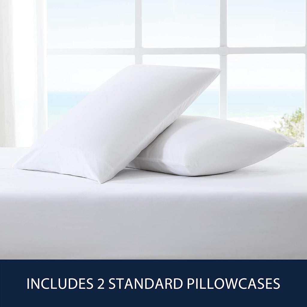 Nautica - Standard Cotton Percale Pillowcase Set, 2-Pack