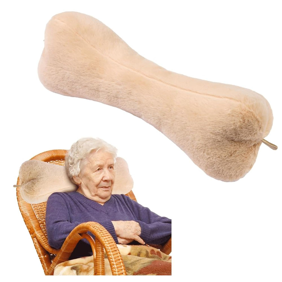 Recliner Headrest Pillow, Head Pillow for Sofa, Recliner Neck Pillow, Bone Couch Neck Pillow for Pain Relieve(Grey)