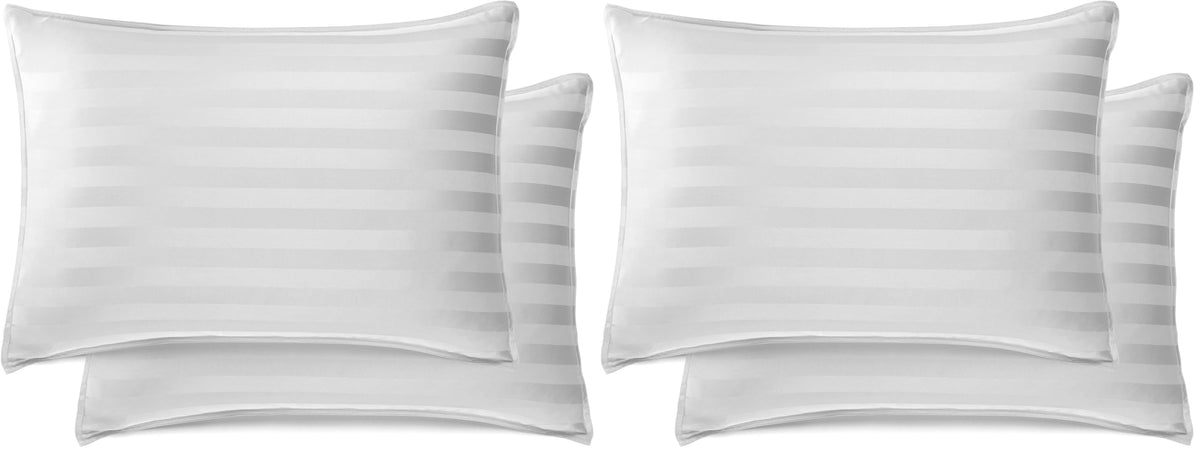 Queen Pillowcases by Pure Bamboo, Genuine 100% Organic Viscose Derived from Bamboo, Luxuriously Soft & Cooling, Double Stitching, Envelope Closure (2 Queen Pillowcases, Ivory)