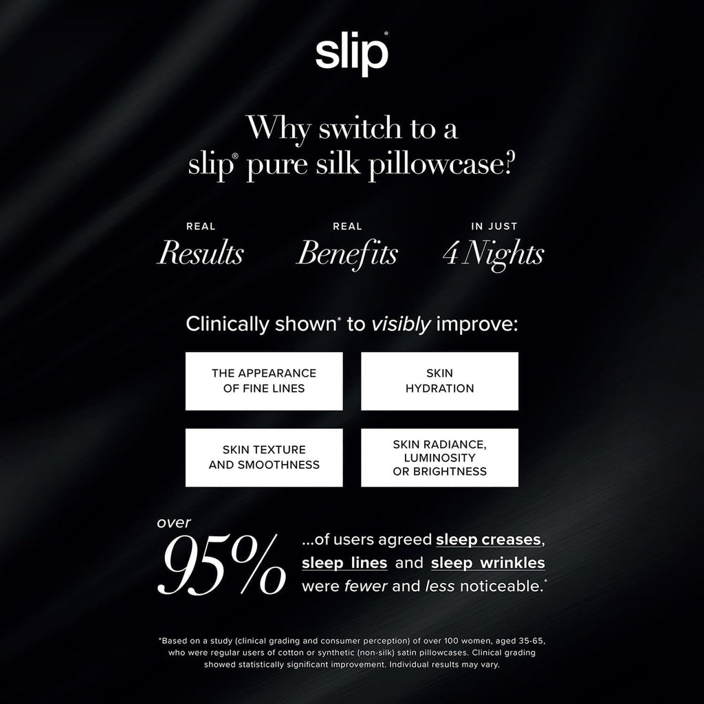 Slip Silk Queen Pillowcase, White | 100% Pure 22 Momme Mulberry Silk
