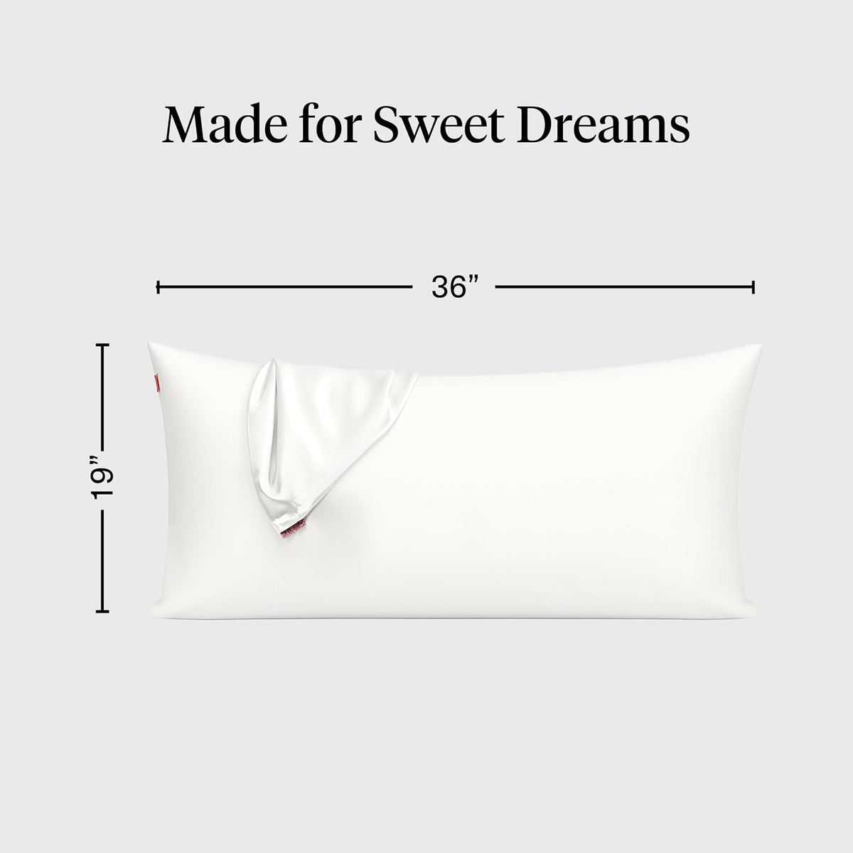 Kitsch Satin Pillowcase with Zipper - 2 pcs King Size, Ivory