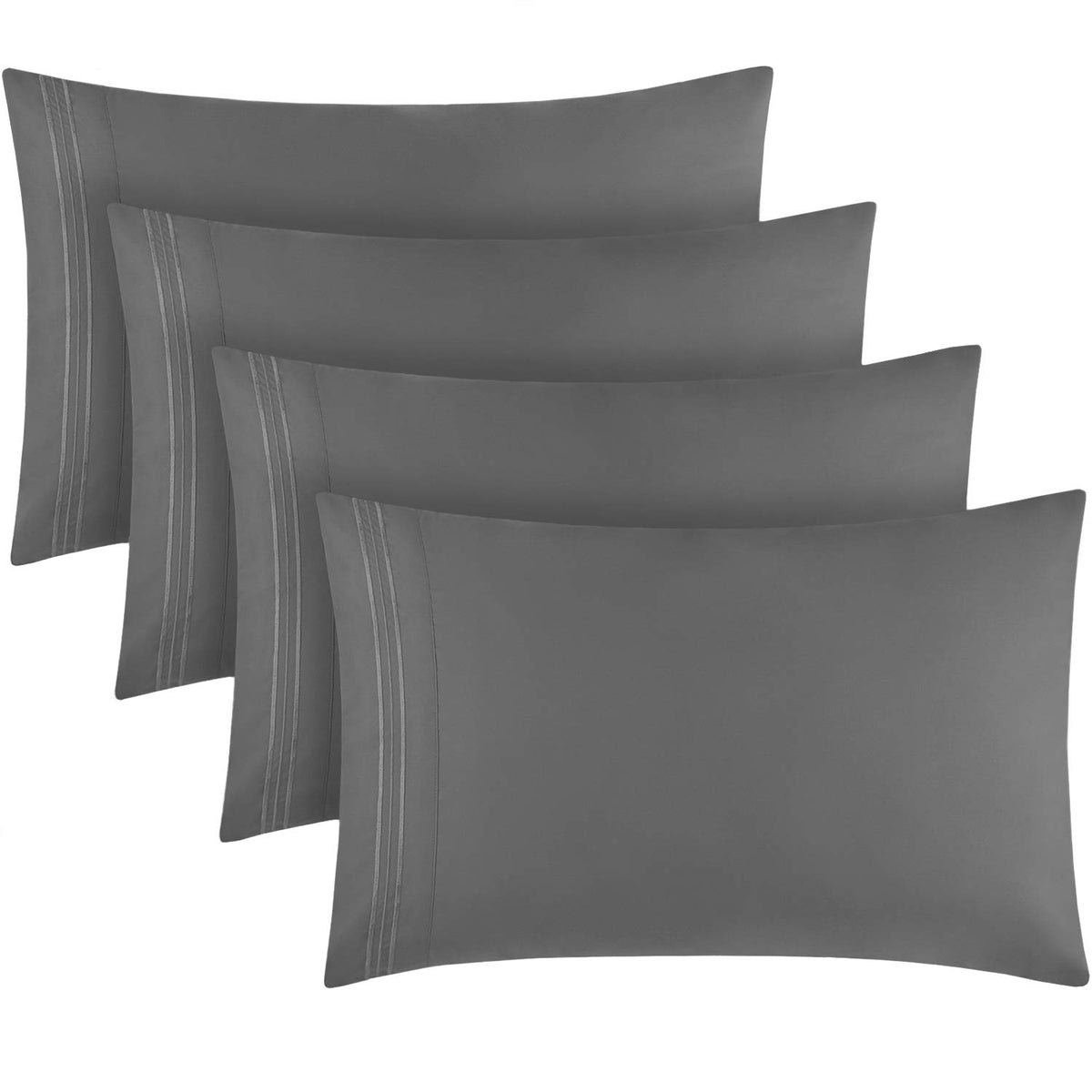 Mellanni Pillow Cases Set - 4 PC Iconic Collection Pillowcases