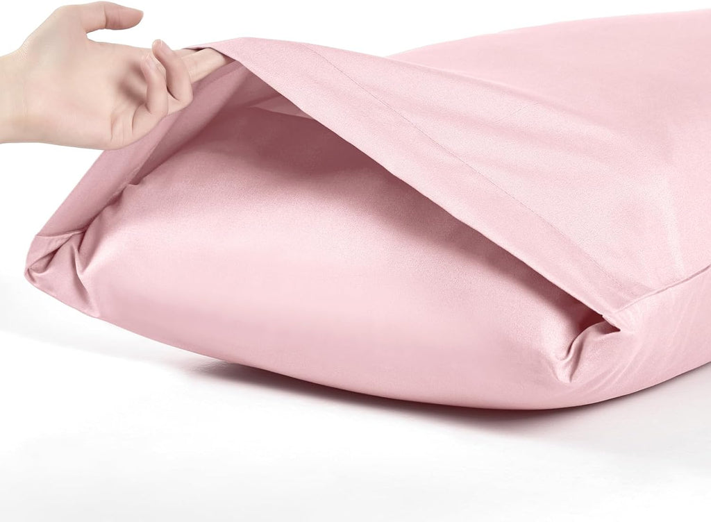 MILVOWOC Brushed Microfiber Pillowcases, Dusty Pink, 20x26 Inch