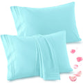 Vonty 2 Pack Sage Green Standard Pillowcases, 20x26, 1800 Microfiber