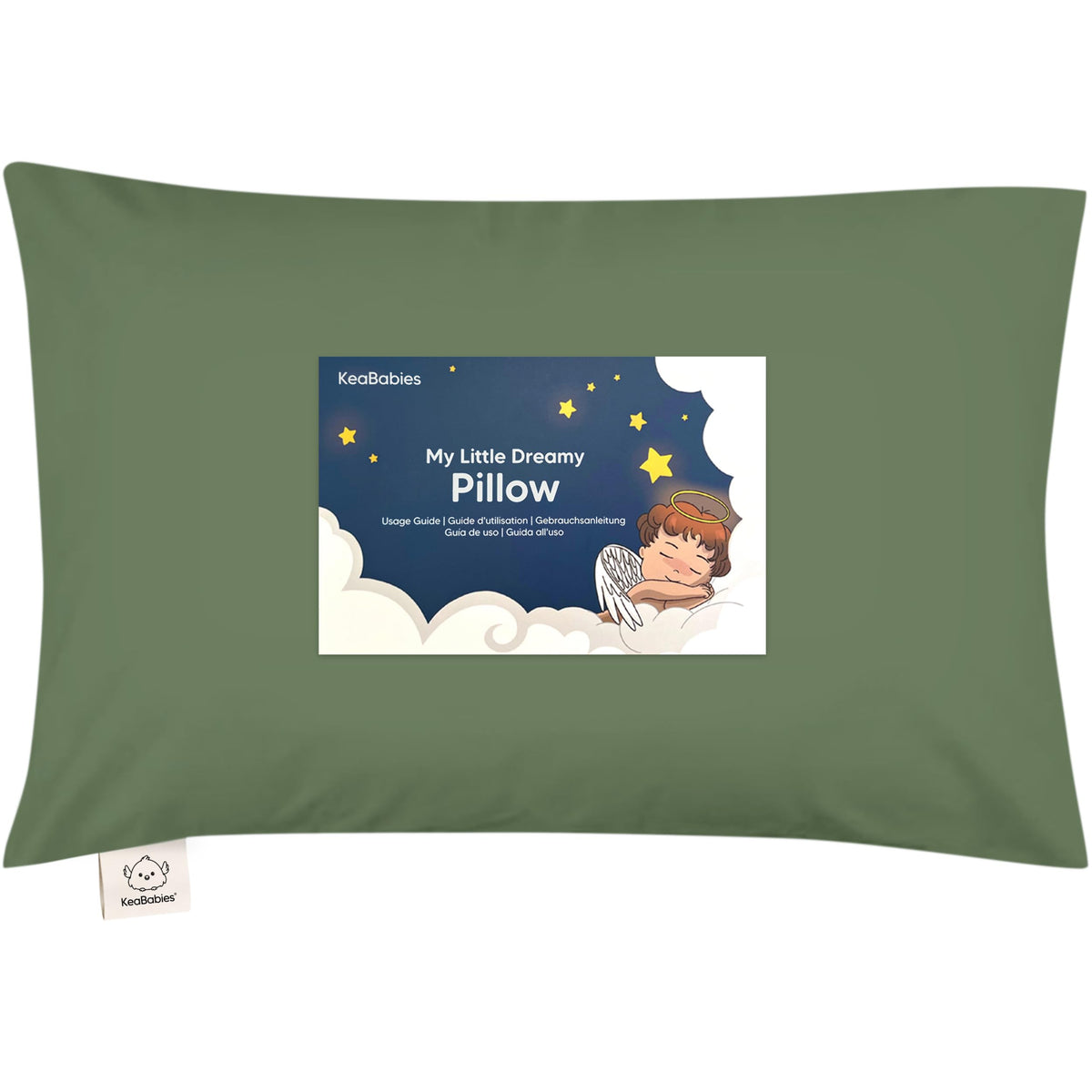 Toddler Pillow with Pillowcase, 13x18 My Little Dreamy Pillow (Soft White)
