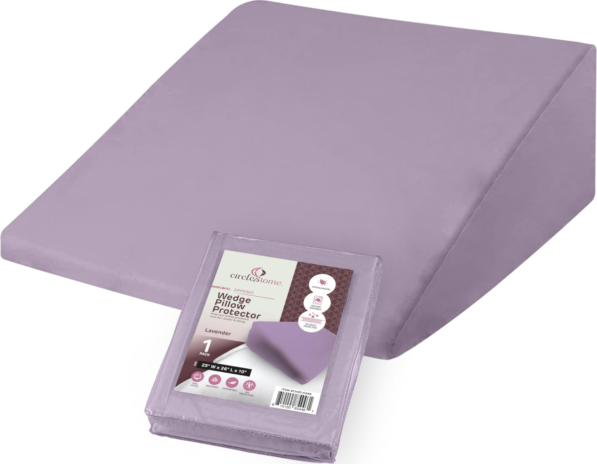 CirclesHome Pillow Protectors 4 Pack Standard Zippered - 100% Cotton Breathable Pillowcases - Protects Pillows from Dirt, Dust and Debri (Standard - Set of 4 - 20x26)
