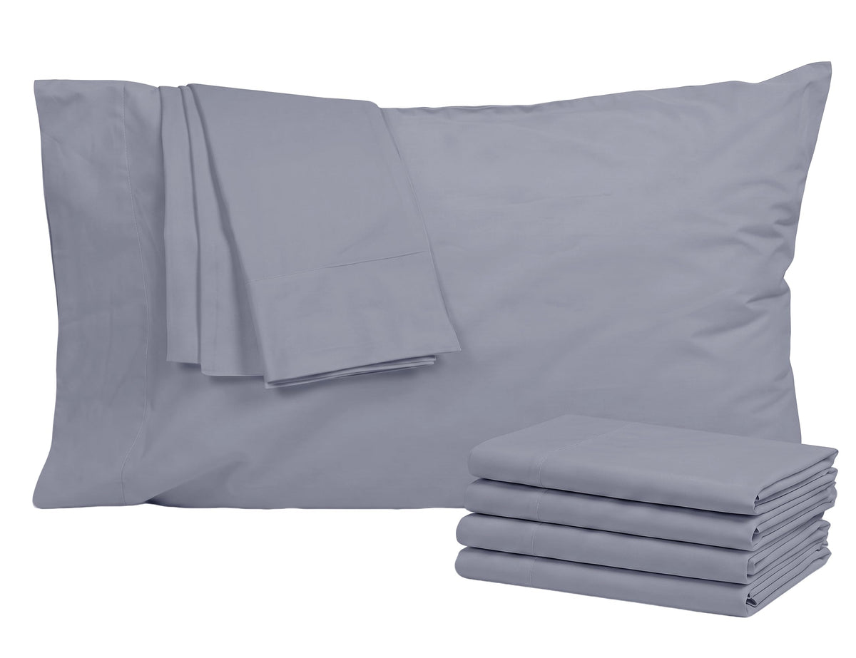 Pillow Cases Standard Queen Size 100% Cotton Percale Set of 2, White
