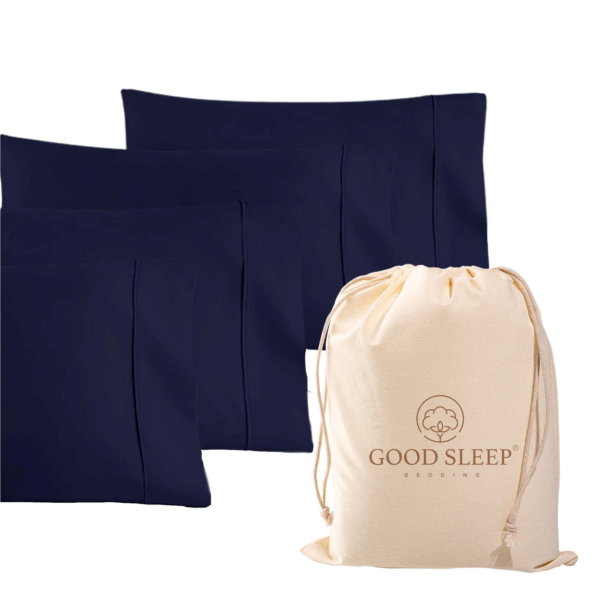 1000 TC Standard Pillowcases Set of 4 100% Egyptian Cotton Pillow Cases