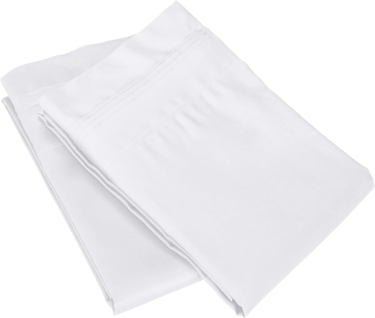 Superior 1000 Thread Count Egyptian Cotton Pillowcase Set, Pillow Covers for All Pillows and Sleepers, Soft Pillowcases for Bed Fashion, Basics, Large Cases, 2-Piece Set- Standard, White