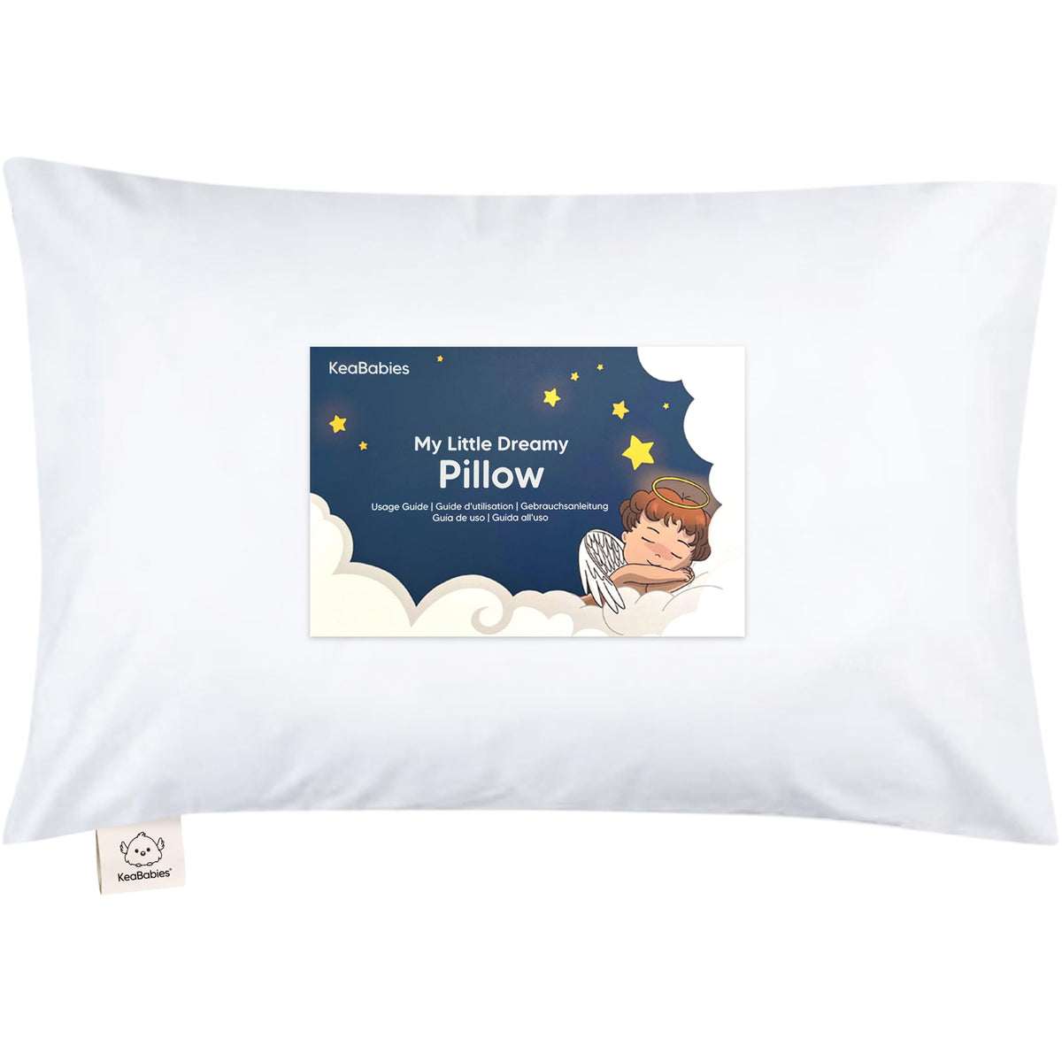 Toddler Pillow with Pillowcase, 13x18 My Little Dreamy Pillow (Soft White)