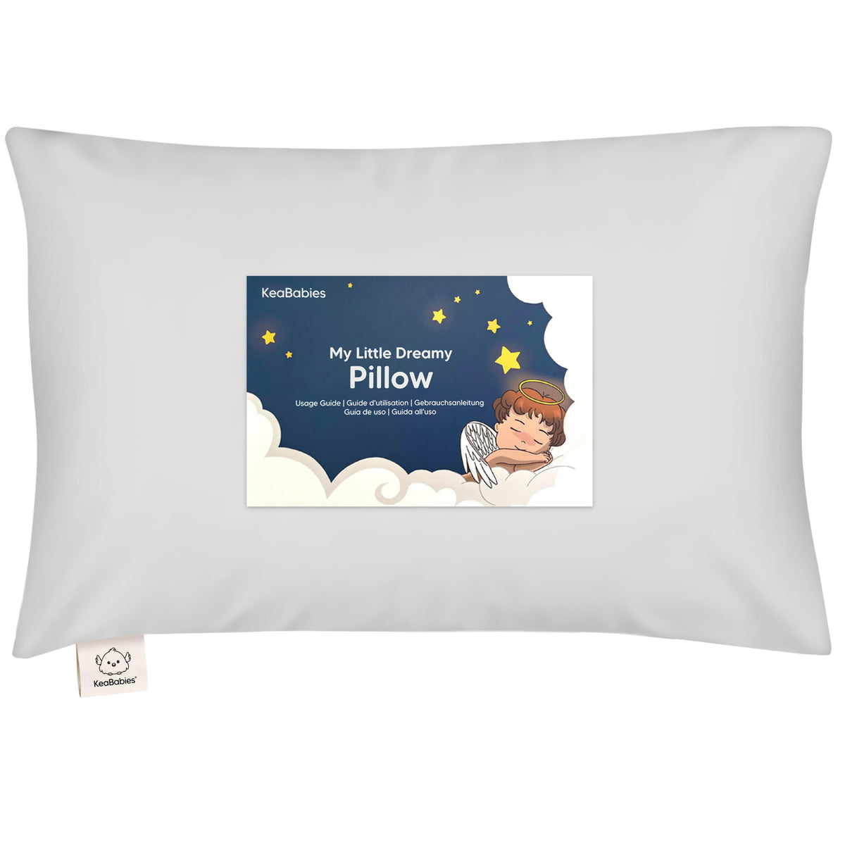 Toddler Pillow with Pillowcase, 13x18 My Little Dreamy Pillow (Soft White)