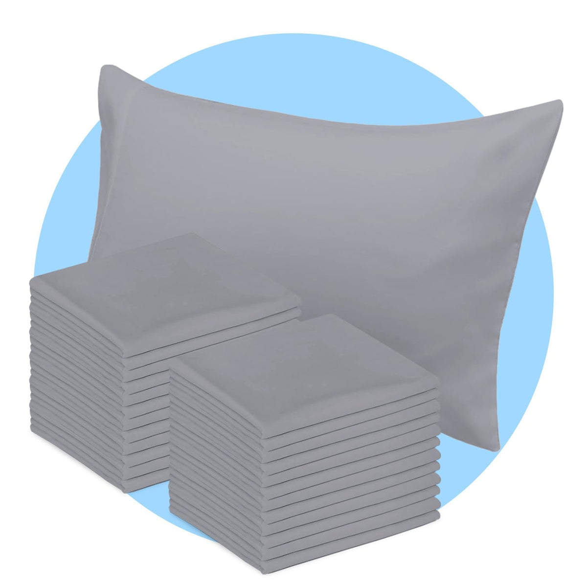 Avalon Bedding Pillow Cases Standard Size White Pillow Cases Set of 12 Cotton Blend 200 TC Soft & Breathable Perfect for Home & Hospital, Hotel Quality Queen Pillow Protectors 30x20 Inches