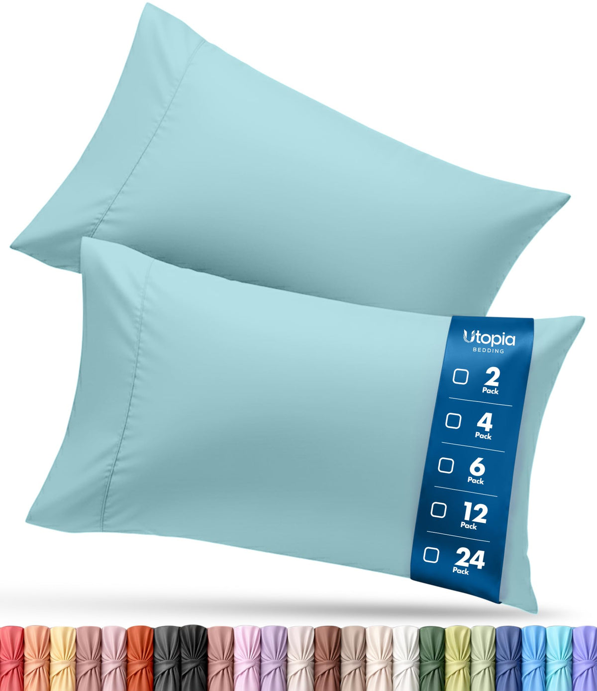 Pillow Covers King Size Set of 12, Soft and Comfy Pillow Cases, White