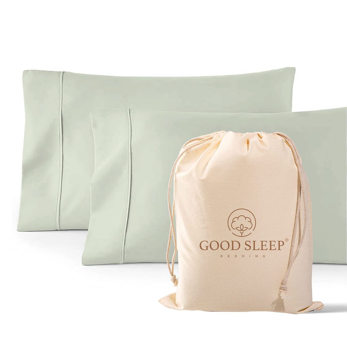 1000 TC Standard Pillowcases Set of 4 100% Egyptian Cotton Pillow Cases