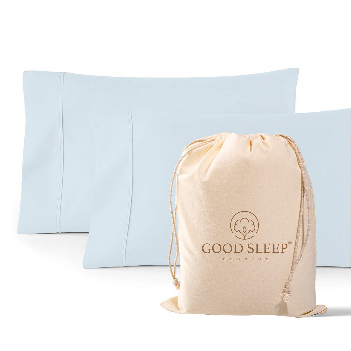 1000 TC Standard Pillowcases Set of 4 100% Egyptian Cotton Pillow Cases
