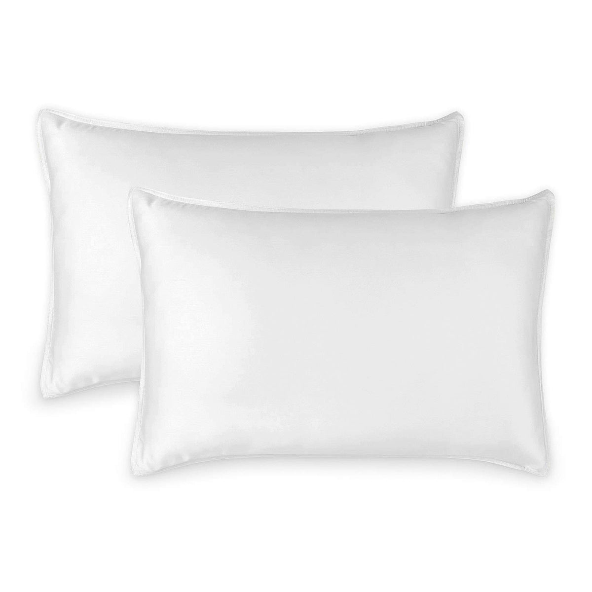 Queen Pillowcases by Pure Bamboo, Genuine 100% Organic Viscose Derived from Bamboo, Luxuriously Soft & Cooling, Double Stitching, Envelope Closure (2 Queen Pillowcases, Ivory)