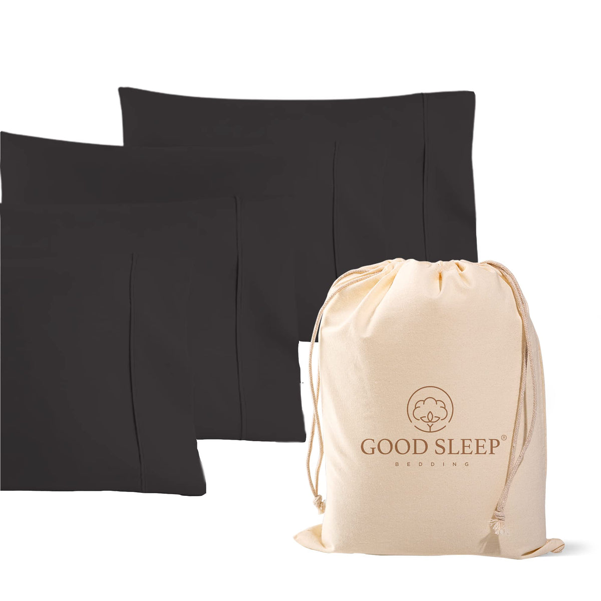 1000 TC Standard Pillowcases Set of 4 100% Egyptian Cotton Pillow Cases