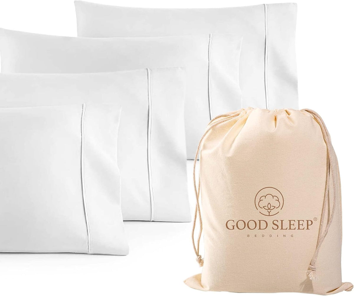 1000 TC Standard Pillowcases Set of 4 100% Egyptian Cotton Pillow Cases
