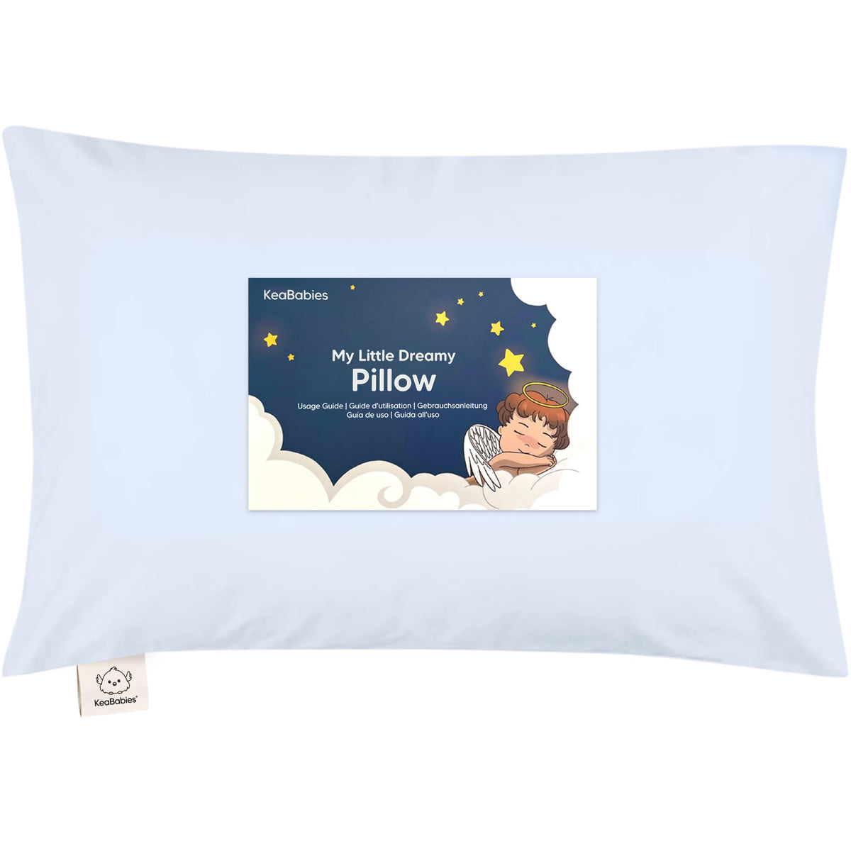 Toddler Pillow with Pillowcase, 13x18 My Little Dreamy Pillow (Soft White)