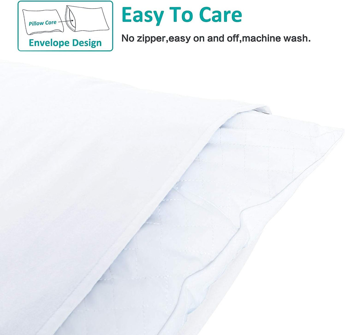 NTBAY Microfiber Queen Pillowcases, 4 Pack, 20 x 30, White