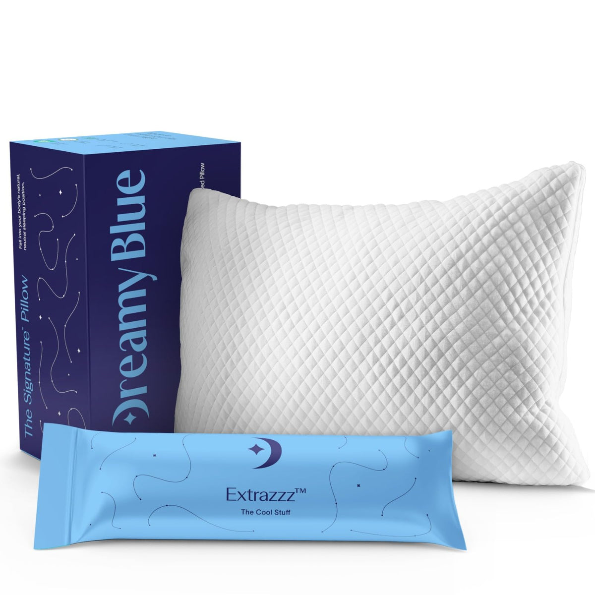 DreamyBlue Signature Adjustable Shredded Memory Foam Pillow Queen