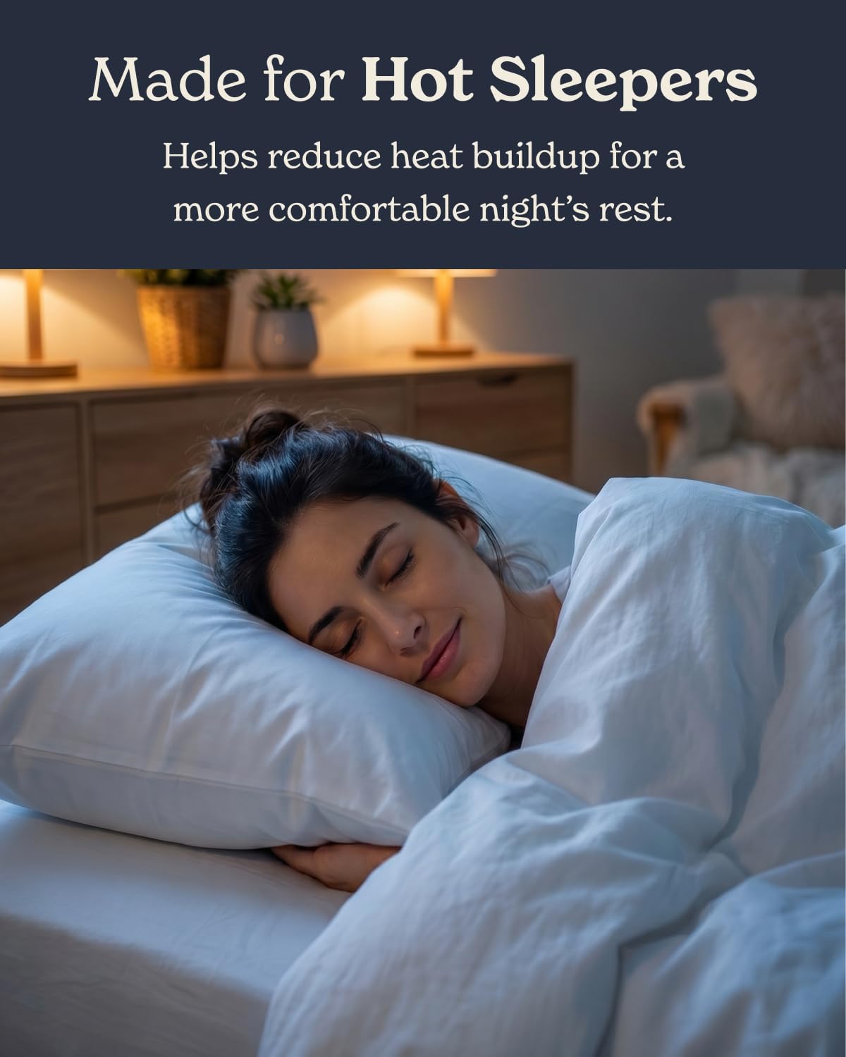 Beckham Hotel Collection Cooling Pillowcases for Hot Sleepers, King Size Set of 2, Cool Bedding, Envelope Closure, Silky Soft, Breathable, Moisture-Wicking, White