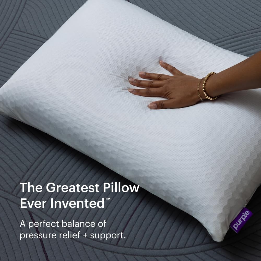Purple Harmony Pillow - Low Loft, Standard Size - Cooling Gel Neck Pillow