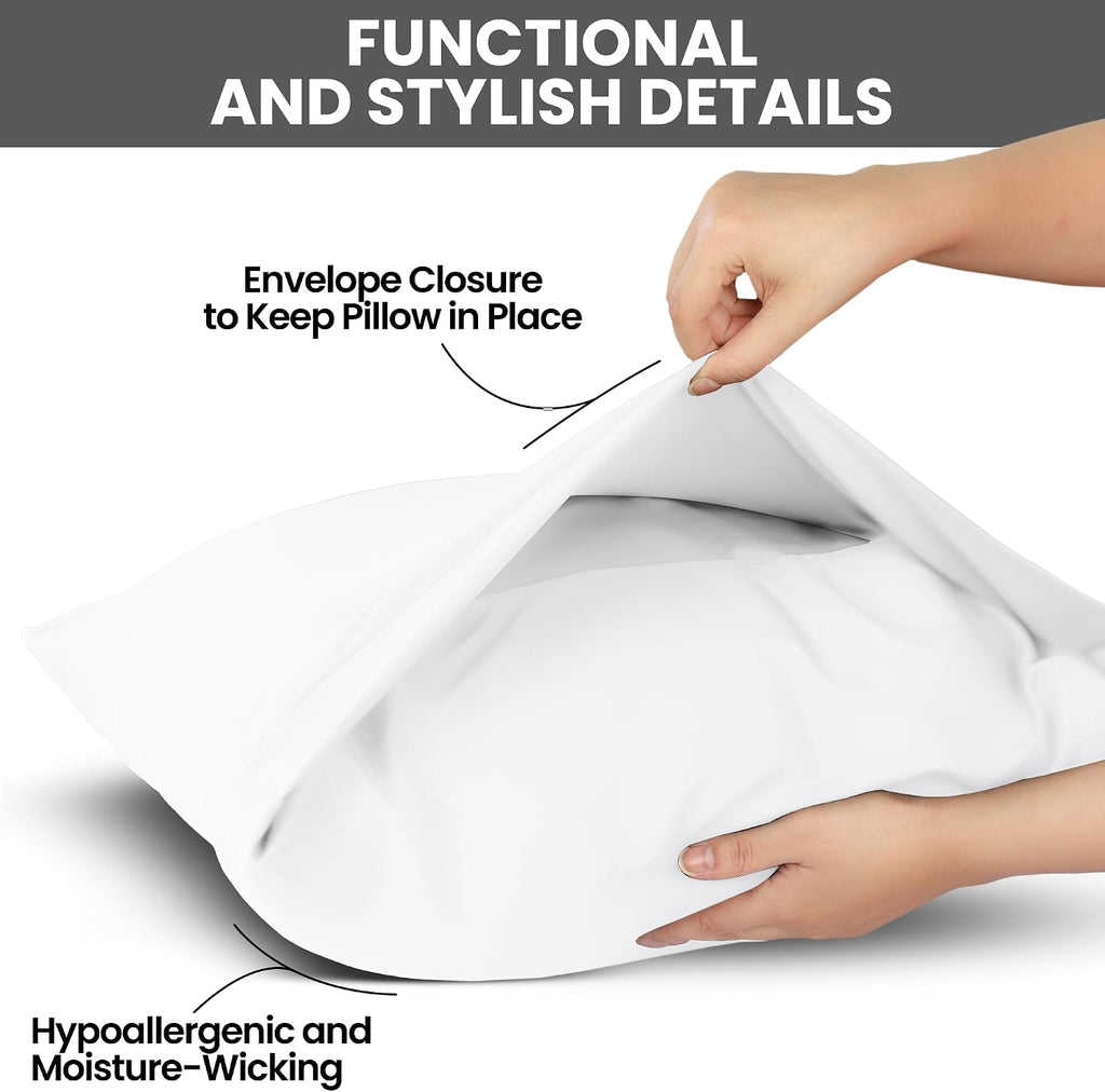 Pillow Covers King Size Set of 12, Soft and Comfy Pillow Cases, White