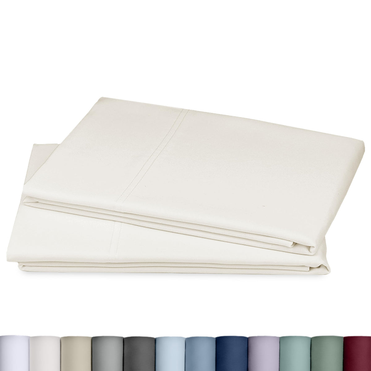 California Design Den 800 Thread Count 2-Pack Pillowcases Standard, White