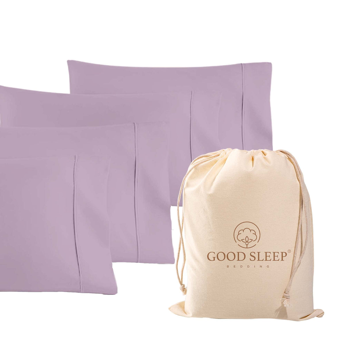 1000 TC Standard Pillowcases Set of 4 100% Egyptian Cotton Pillow Cases