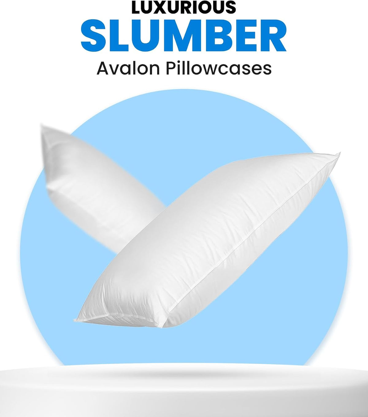Avalon Bedding Pillow Cases Standard Size White Pillow Cases Set of 12 Cotton Blend 200 TC Soft & Breathable Perfect for Home & Hospital, Hotel Quality Queen Pillow Protectors 30x20 Inches