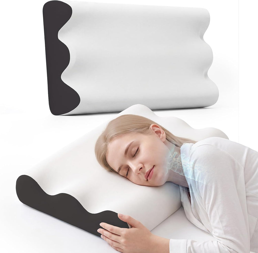 NEWBULIG Contour Memory Foam Cervical Pillow with Neck Support