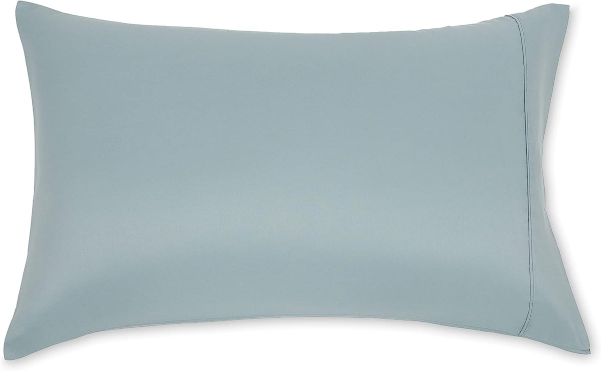 Amazon Basics Standard Pillowcases Set of 2 - Lightweight, Super Soft Easy Care Microfiber, Spa Blue, 30" L x 20" W, Pillows Not Included