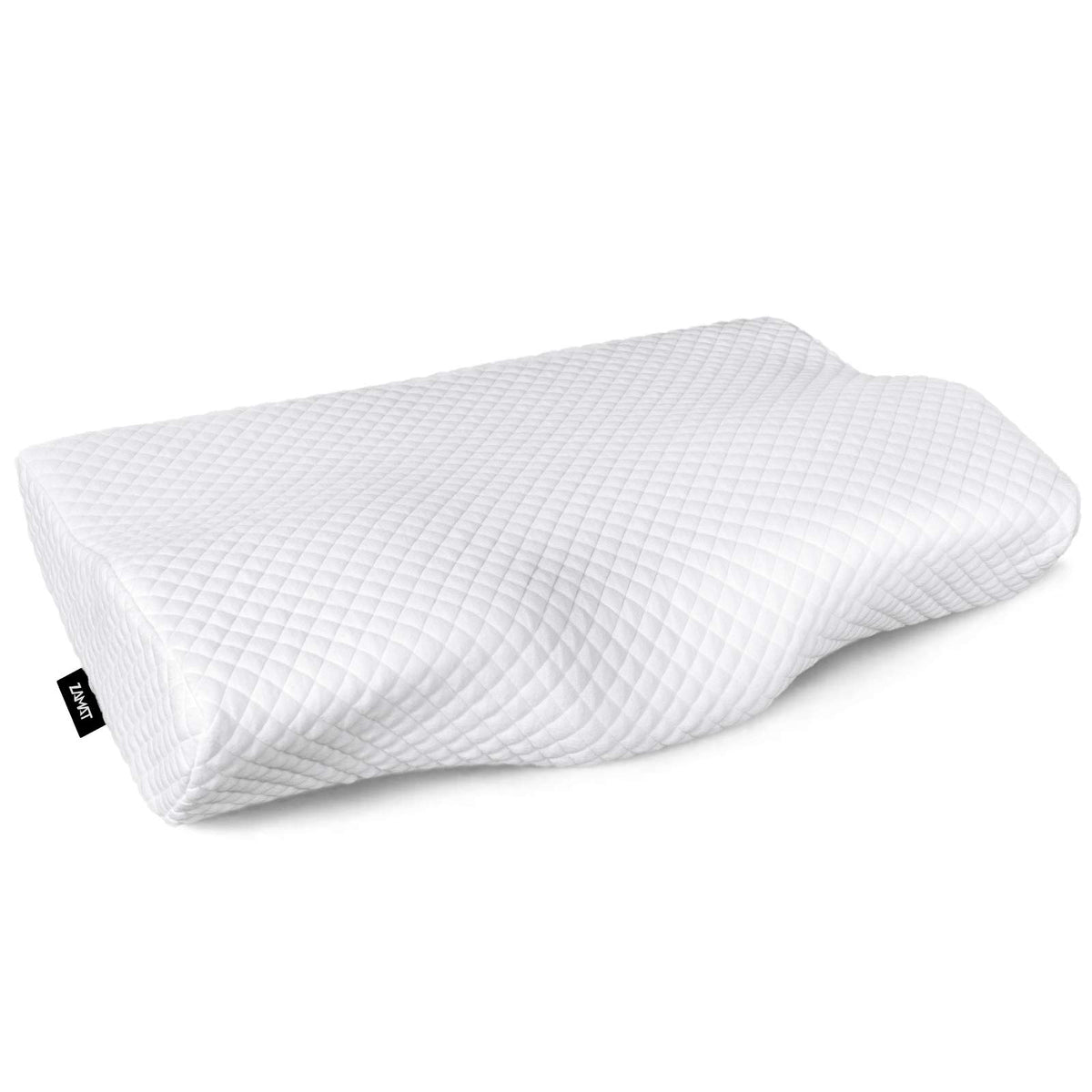 ZAMAT Memory Foam Pillow for Neck Pain Relief, Adjustable Orthopedic Ergonomic Cervical Pillow for Sleeping with Washable Cover, Bed Pillows for Side, Back, Stomach Sleepers