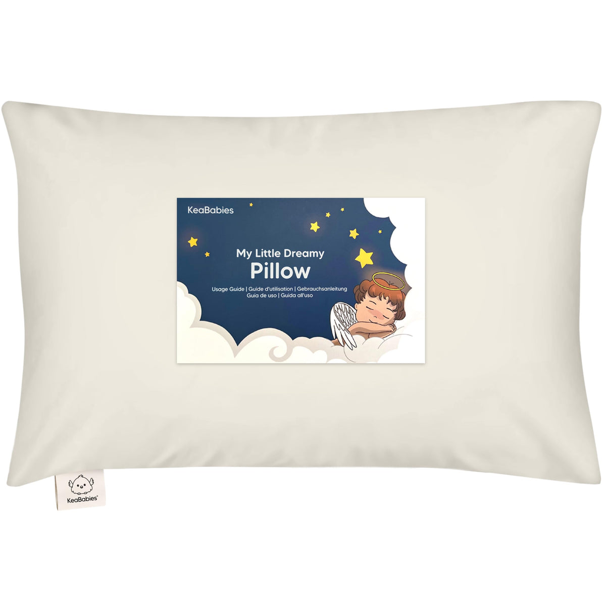 Toddler Pillow with Pillowcase, 13x18 My Little Dreamy Pillow (Soft White)