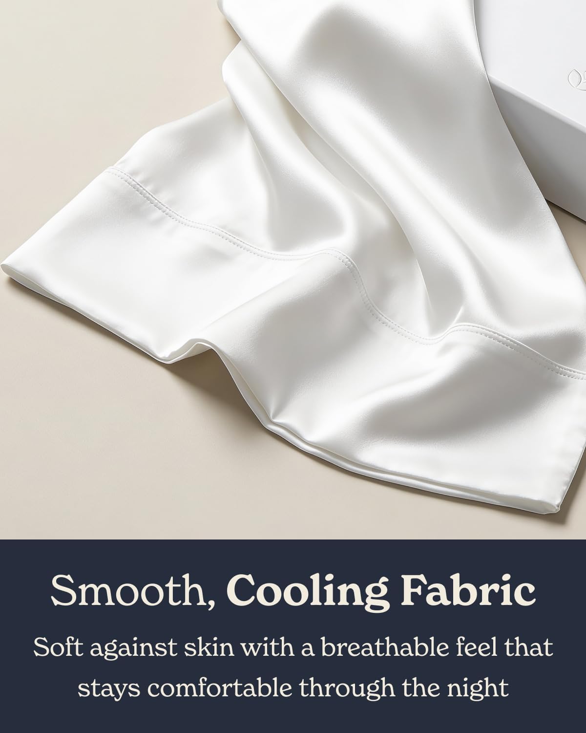 Beckham Hotel Collection Cooling Pillowcases for Hot Sleepers, King Size Set of 2, Cool Bedding, Envelope Closure, Silky Soft, Breathable, Moisture-Wicking, White