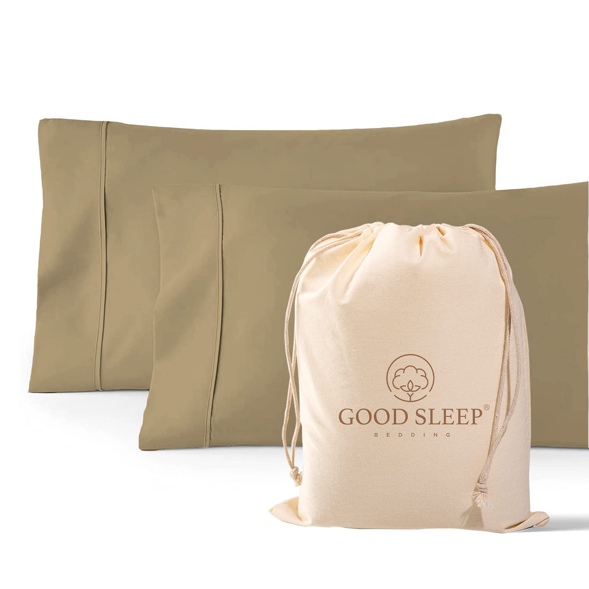1000 TC Standard Pillowcases Set of 4 100% Egyptian Cotton Pillow Cases